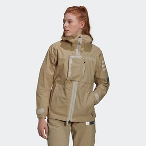 adidas Women's Terrex Xploric Graphic RAIN.RDY Jacket, Savanna
